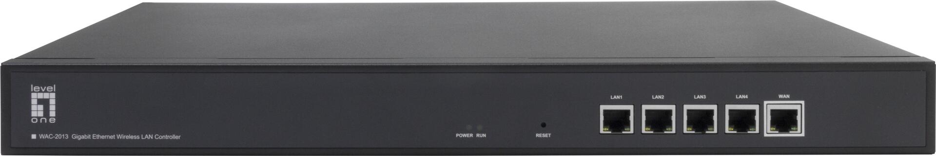 Levelone gigabit WLAN controller for to 256 AP's - black - metal - activities - link - power - 512 MB - 16 MB - 10.100.