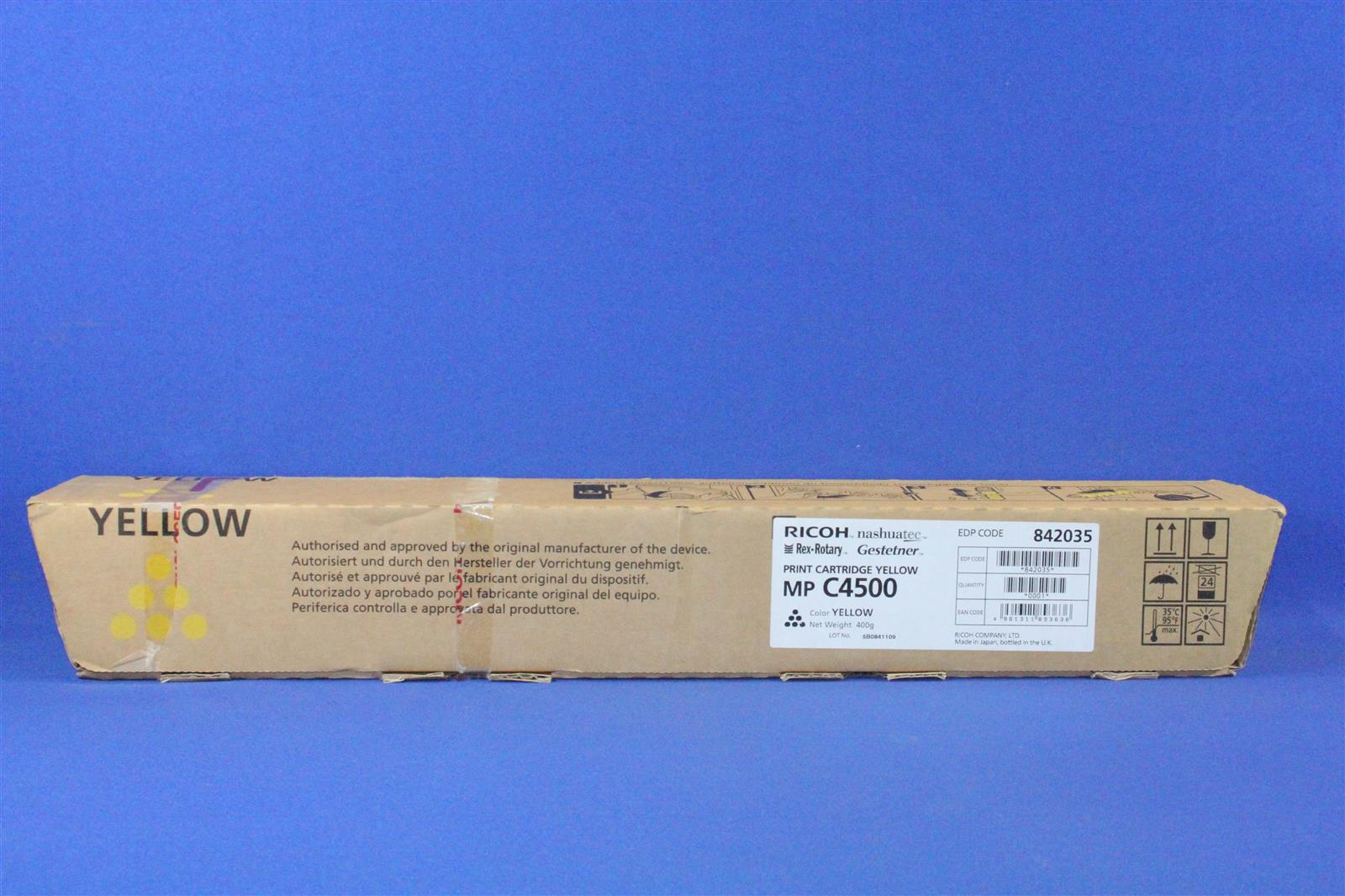Ricoh Type C4500E - Yellow - Original - toner cartridge - AFICIO MP C3500. MP C3500ARDFE1. MP C4500.