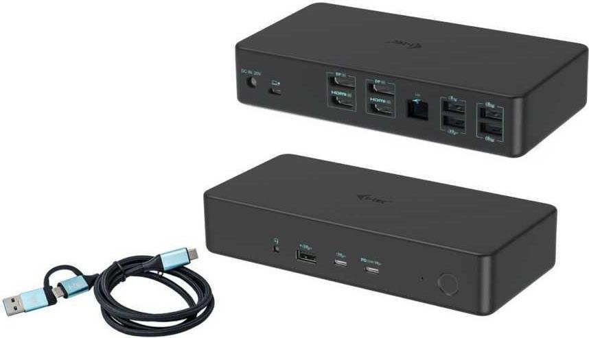 I-Tec USB 30 USB-C Thunderbolt 3 Professional 4K Display Docking Generation 2 Power Delivery 100W (Cadual4KDockpd2)