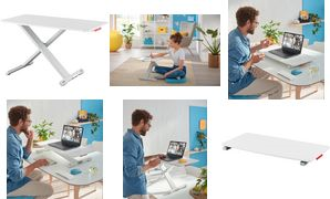 Leitz seat-stand workstation ergo cosy. Light gray pneumatic supported H�hen adjustment. Mind H�HE 44 mm - 1 stake (6533-00-85)
