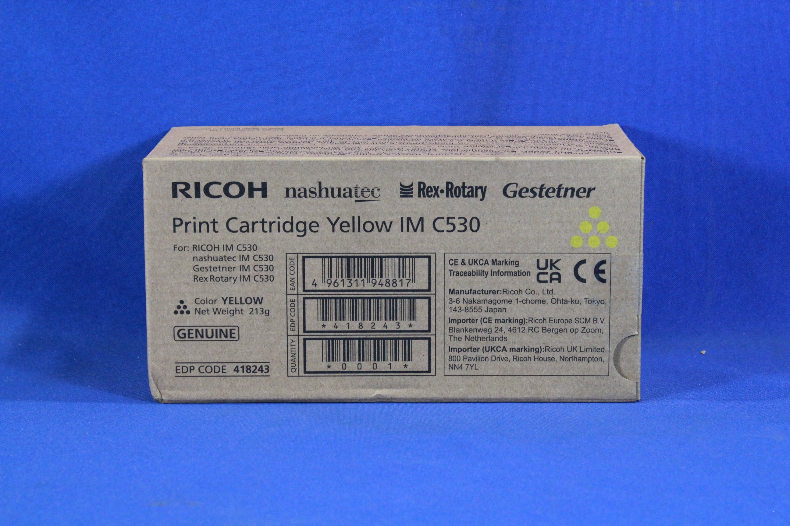 Ricoh in C530 - yellow - Original - toner cartridge - for in C530