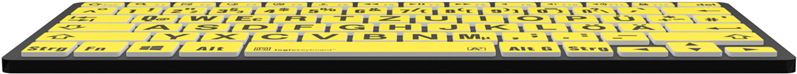Logickeyboard LKB-LPBY-BTPC-DE keyboard Bluetooth Qwertz German black - yellow (LKB-LPBY-BTPC-DE)
