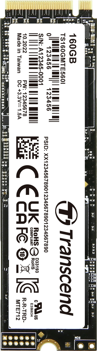Transcend Mte560i 160 GB PCI Express 40 NVME 3D NAND (TS160GMTE560I)
