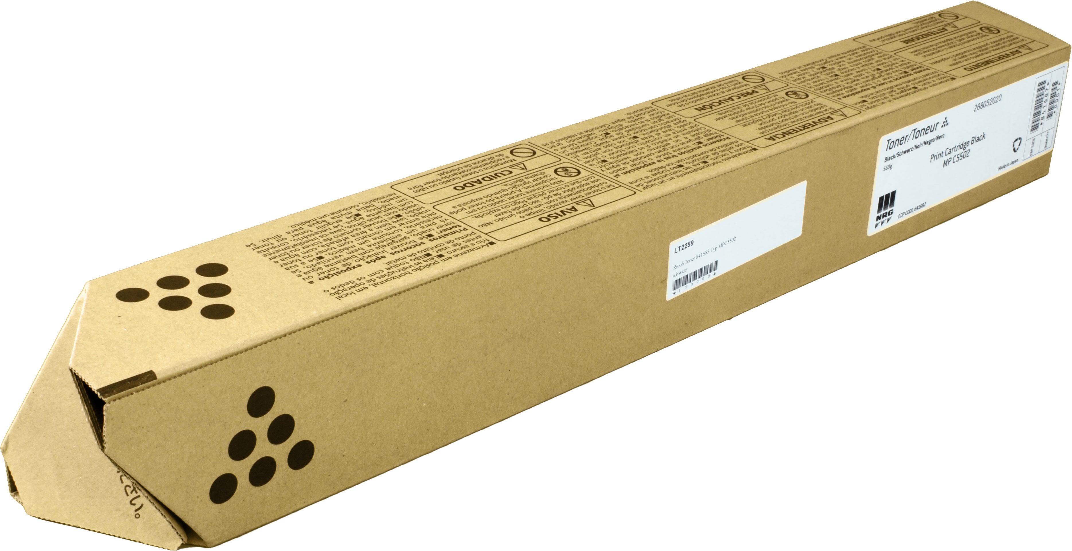 Ricoh - black - original - toner cartridge - Nashuatec MP C4502. MP C5502. NRG MP C4502. MP C5502. Rex Rotary MP C4502.