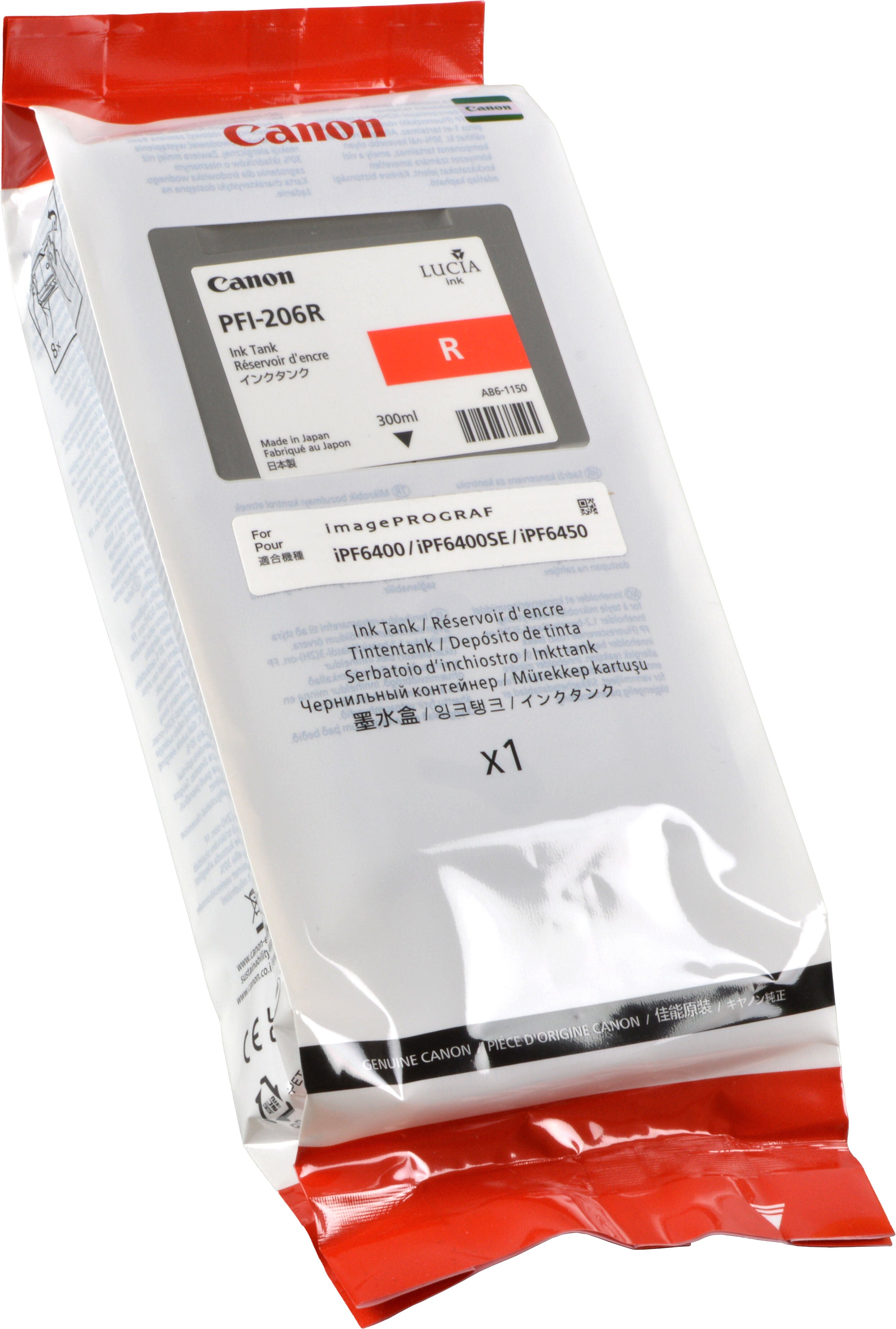 Canon Pfi-206 R - Red - Original - ink treatment - F�r image prograph IPF6400. IPF6400SE. IPF6450 (5309b001AA)