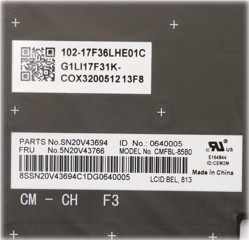 Lenovo chicony - replacement keyboard notebook - backlight - Belgium - black - Thinkpad P14S Gen 1 20s5. T14 Gen 1 20Ue (5N20V43766)