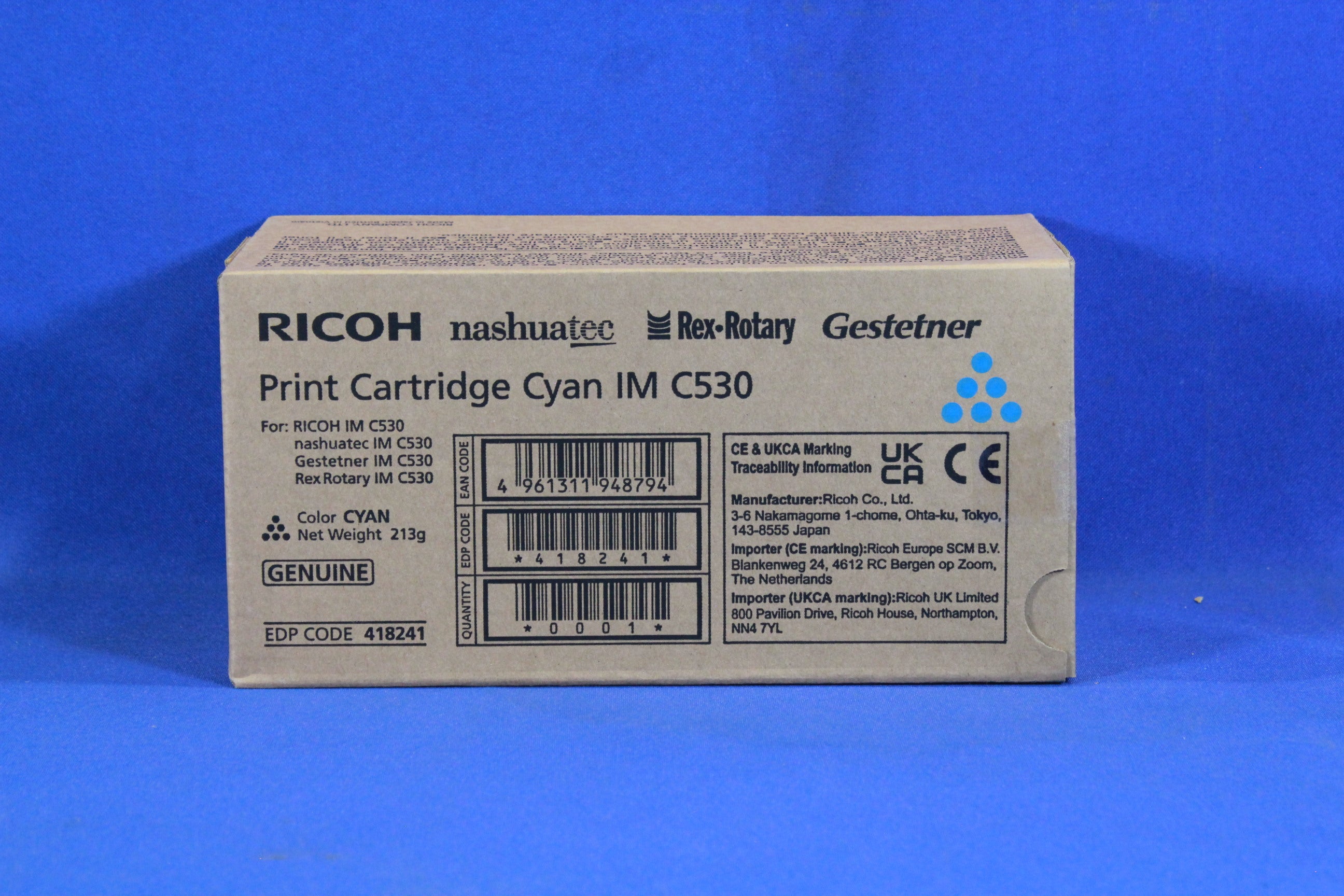 Ricoh in C530 - Cyan - Original - Toner cartridge - for in C530