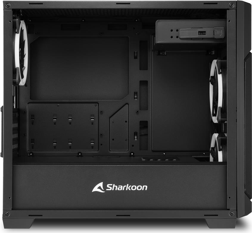 Sharkoon V1000 RGB - microATX - side part with window (HATESTETES GLAS) - No voltage supply - USBAUDIO