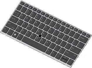 HP Dualpoint - replacement keyboard notebook - backlit - Spain (L13697-071)