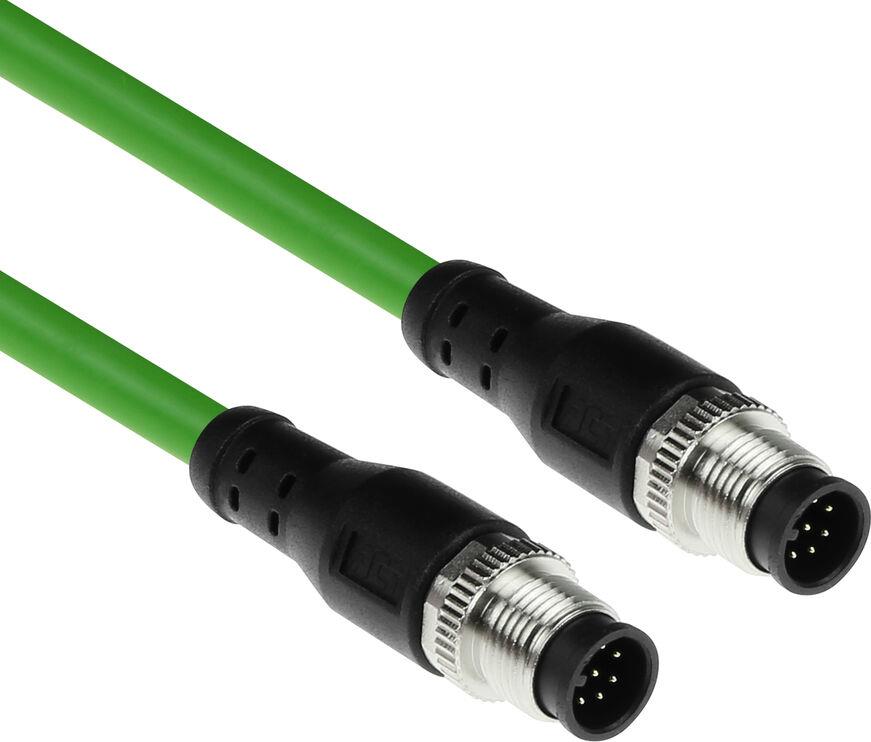 Act Industrial 750 meters Sensor M12A 8-pin Male M12A 8-pin Male. Ultraflex TPE Cable. Shielded (SC3867)