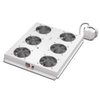 Digitus Professional DN-19 FAN-4-SRV - rack roof with 4 lount and thermostat - light gray. RAL 7035 - 48.3 cm (19) (DN