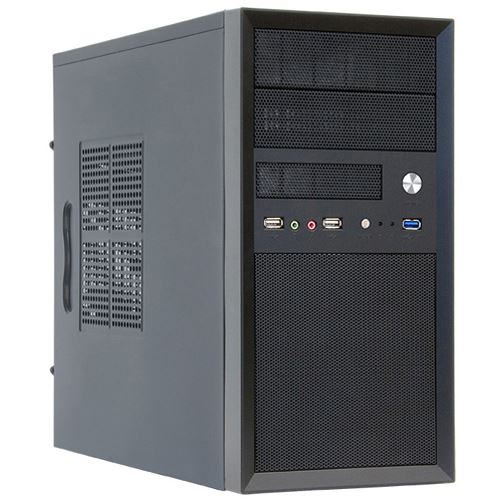Chieftec Mesh Series CT-01B - Mini Tower - micro-Atx 350 watt (ATX12V 23 PS2) - black - USBAUDIO