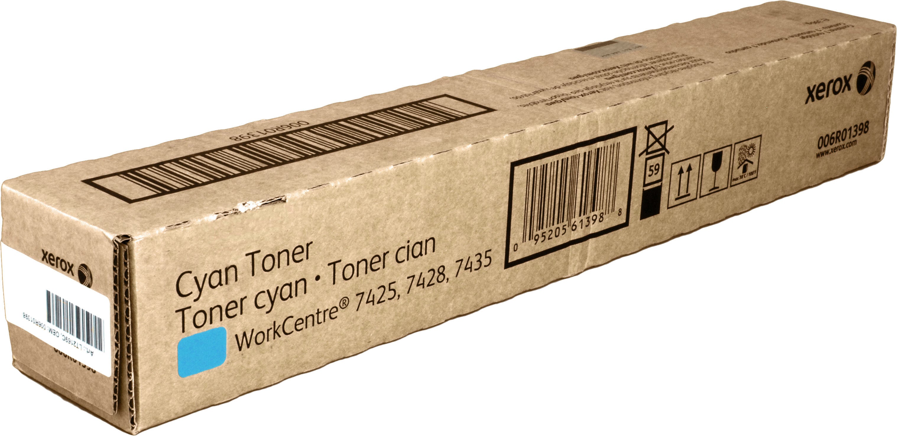 Xerox - toner cartridge - 1 x cyan - 15000 pages - F�r Workcentre 7425. 7428. 7435 (6R1398)