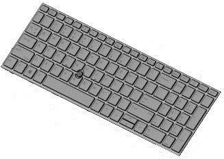HP PointStick - replacement keyboard notebook - with touchpad - backlit - - for ZBook 15 Mobile Workstation. 17 G5 Mobile Workstation (L28407-041)