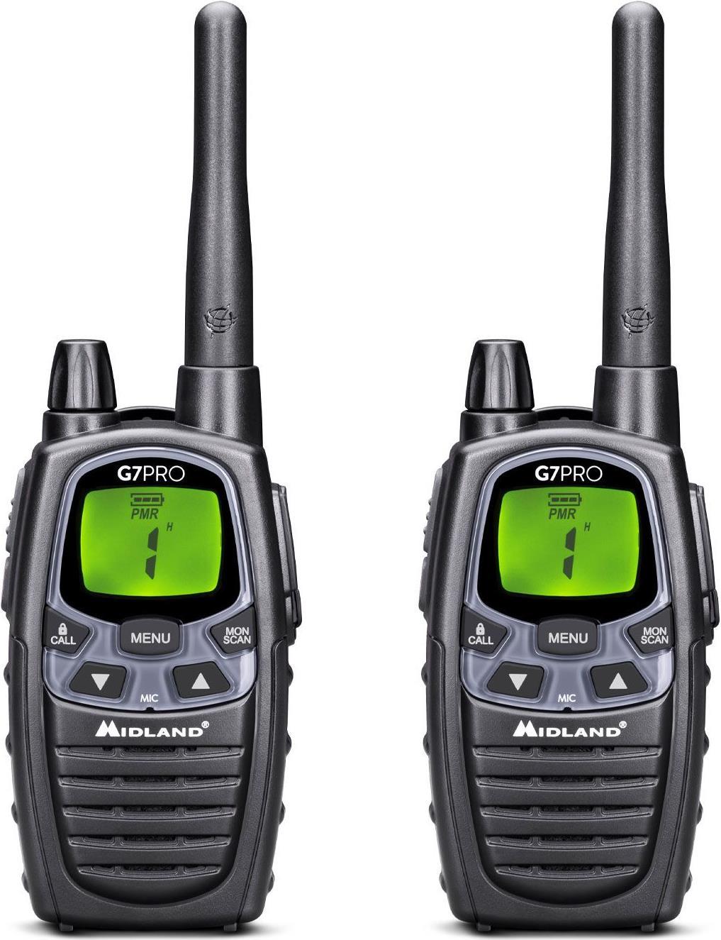 Midland G7 Pro Walkie Talkie Radio consultation device 69 cane 44600625 - 44609375 MHz black (C109013)