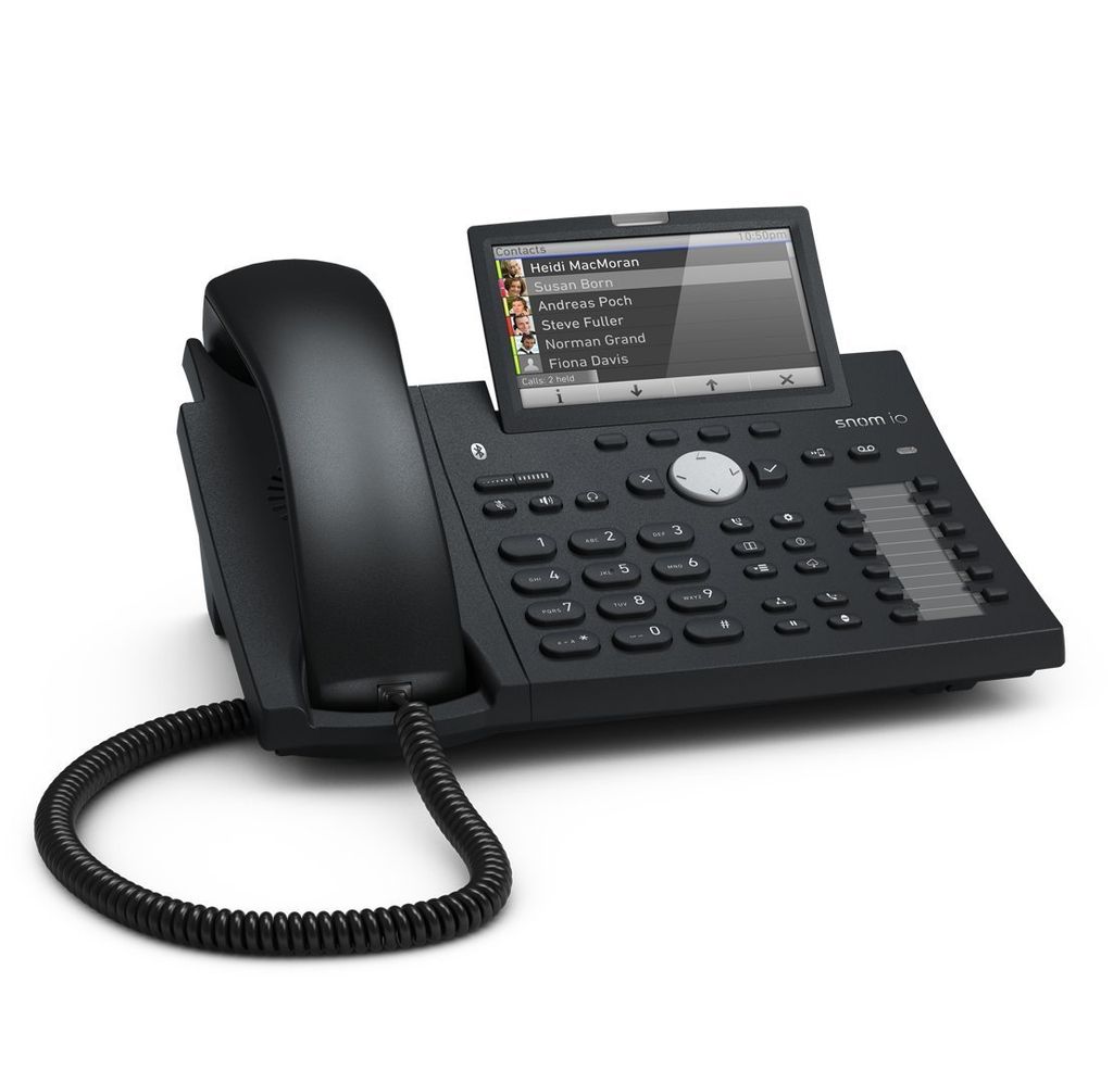 SNOM D375 - IP telephone - black - cable-related handset - table wall - in volume - Out-of - SIP-Info - 12 lines (4141)