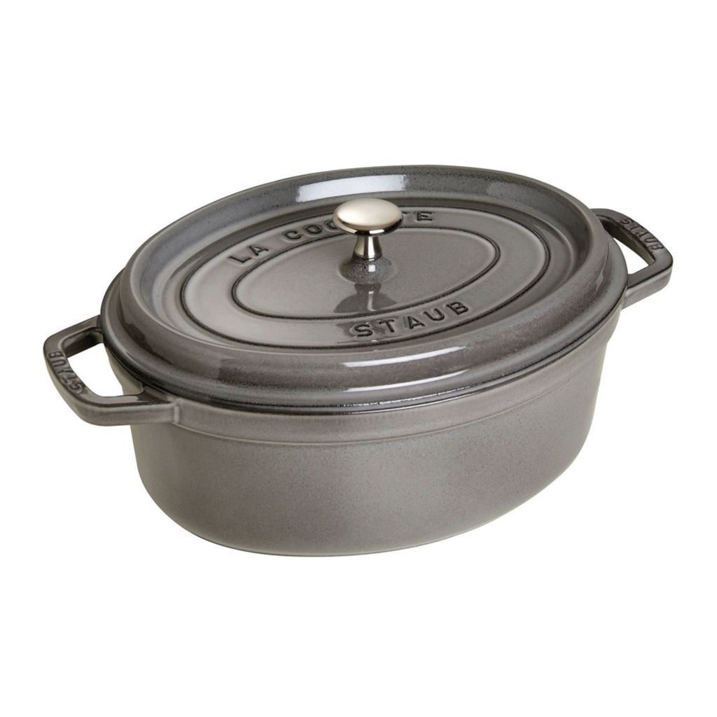 Dust cocotte - single pan - gray - iron cast - 4.25 L - 1 stem (E) - 29 cm (40509-317-0)