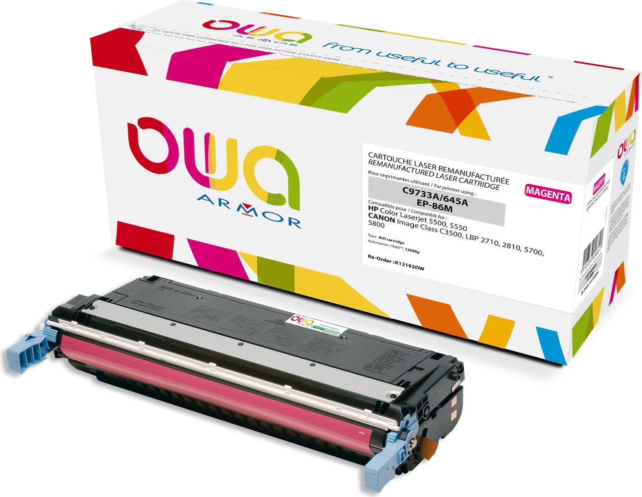 Armor K12192OW - Magenta - HP - Color Laserjet 5550 - Canon imageClass C3500 - LBP 2710 - 5700 - 5800 - - -