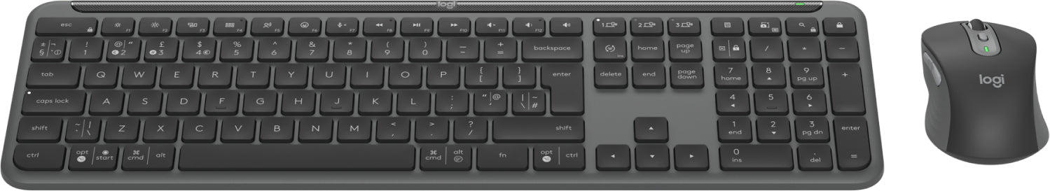Logitech Signature Slim MK950 for Business - keyboard and mouse set - 100 % (full-size) - wireless - Bluetooth 51 - qwerty - GB -