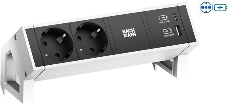 Bachmann Desk2 2xP40 1XUSB A \\u0026 C 22W (902956)