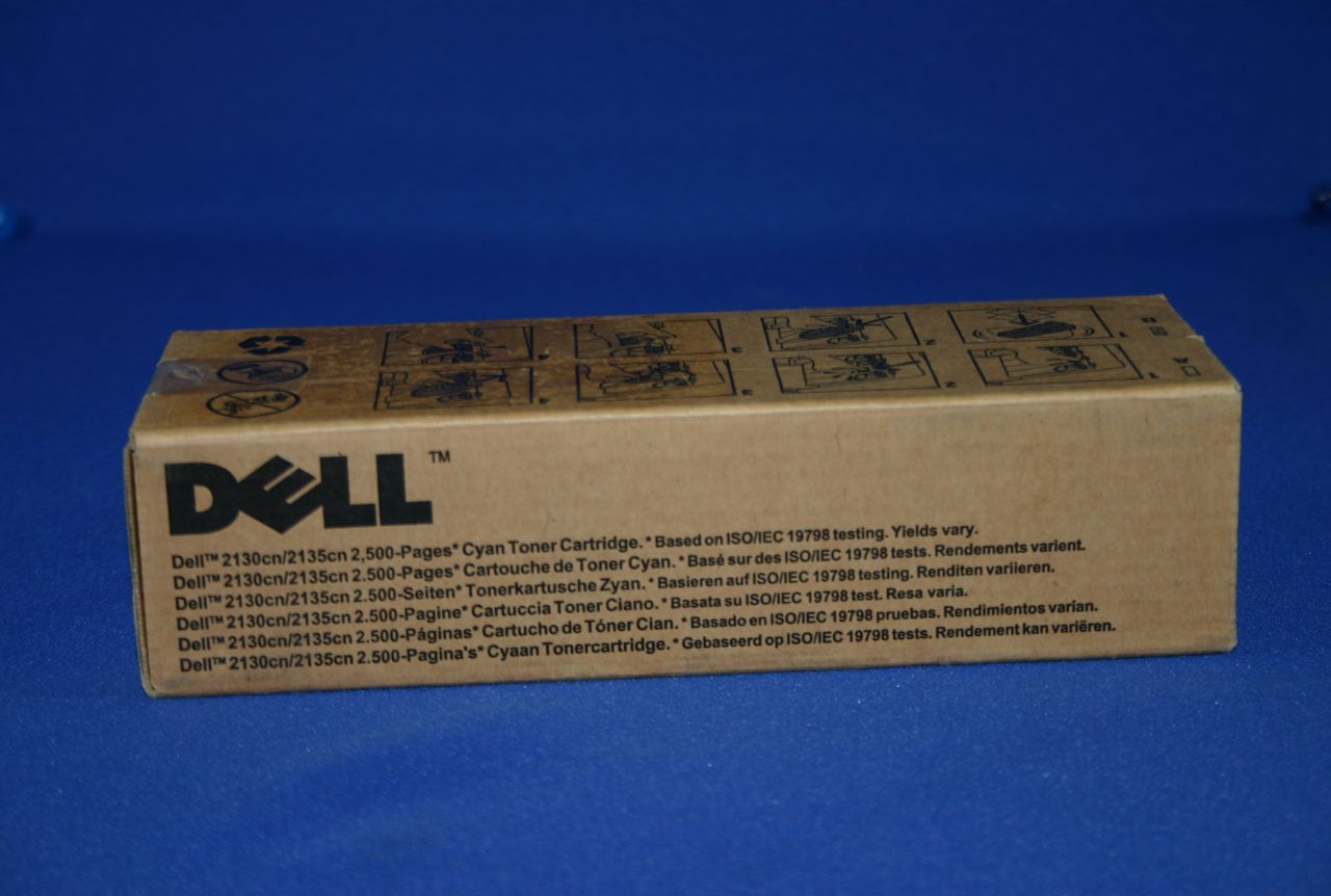 Dell - with high capacity - cyan - original - toner cartridge - for dell 2135cn