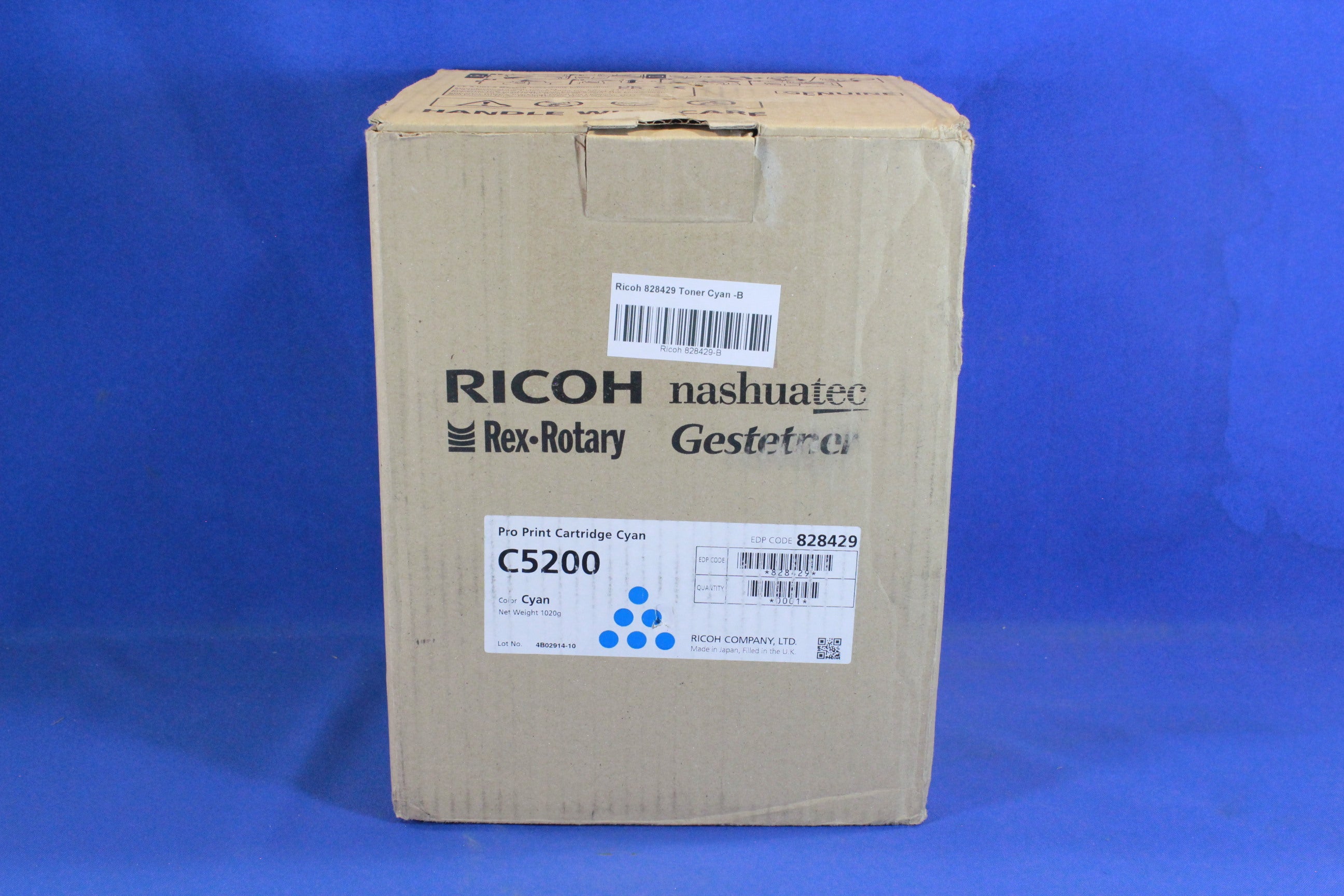 Ricoh - Cyan - Original - toner cartridge - Farm SP 5200. Nashuatec SP 5200. Rex Rotary SP 5200. Ricoh Aficio 5200
