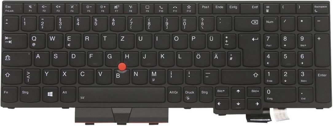 Lenovo transimage - replacement keyboard notebook - with trackpoint. Ultranav - backlight - Qwertz - - black - FRU - FOE ThinkPad P15V 1 20TQ. 20tr.