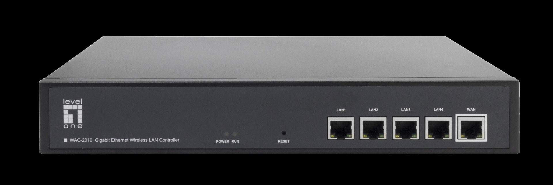Levelone gigabit WLAN controller for to 128 AP's - black - metal - activities - link - power - 256 MB - 16 MB - 10.100.