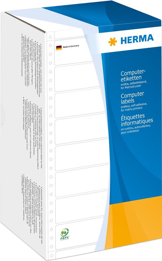 HERMA computer labels - perforated labels - white - 99.2 147.3 mm - 3000 pccs (8292)