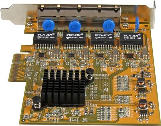 Startech COM 4 port PCIe Gigabit network card - quad PCI Express GBE Nic - Network adapter now you you your client. Server or workplace over