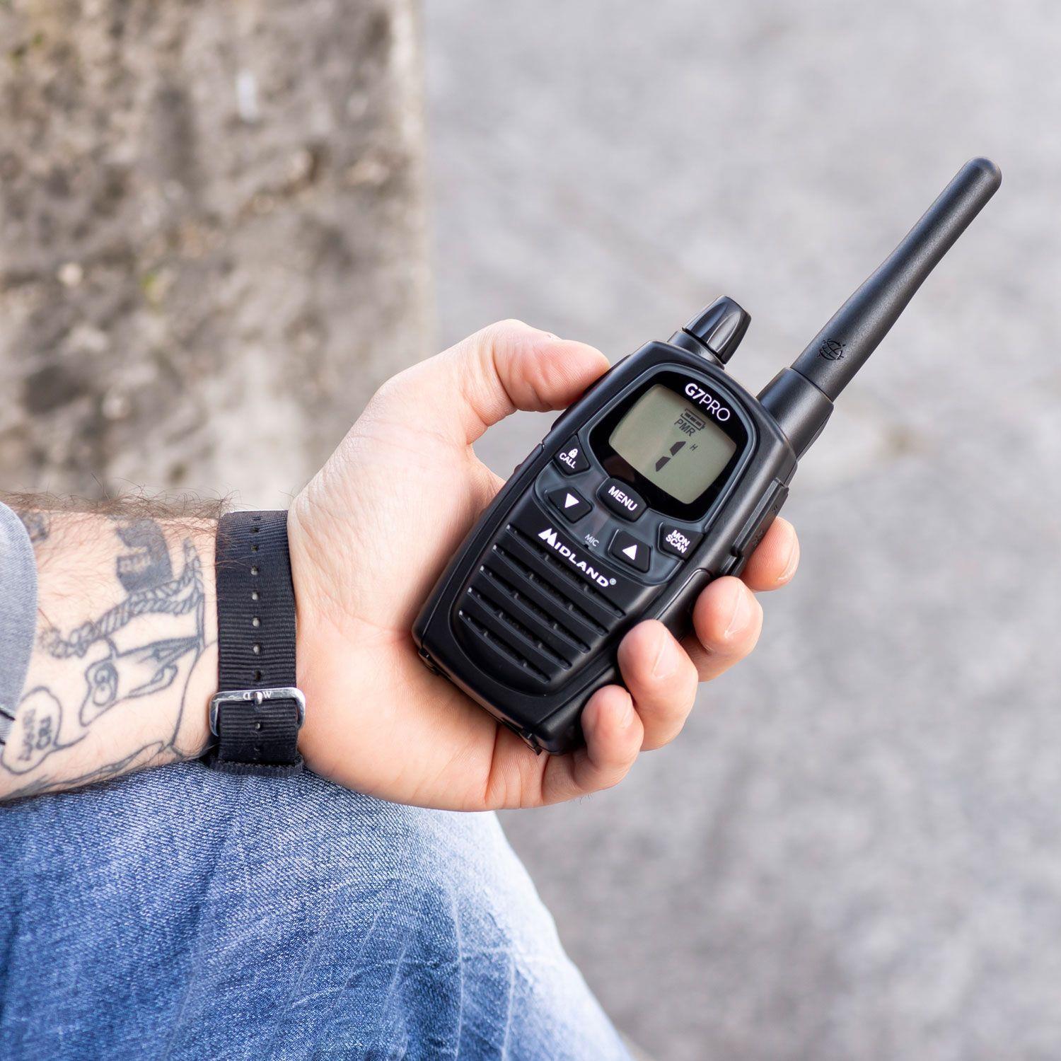 Midland G7 Pro Walkie Talkie Radio consultation device 69 cane 44600625 - 44609375 MHz black (C109013)
