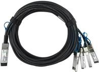 Compatible Extreme Networks EQPC1HPC001X4 Blue Passive 100GBase-CR4 QSFP28 on 4x25gbase-CR SFP28 Direct Breakout cable. AWG26 (EQPC030C01X4-BL)