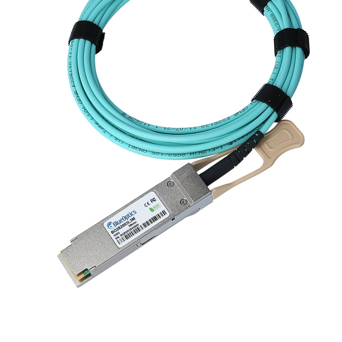 Compatible Avago QSFP-100G-AOC-7M QSFP28 Blueoptics Actual Cable (AOC). 100gbase-SR4. Ethernet. 7 meter (Q28-AOC-7M-AO-BO