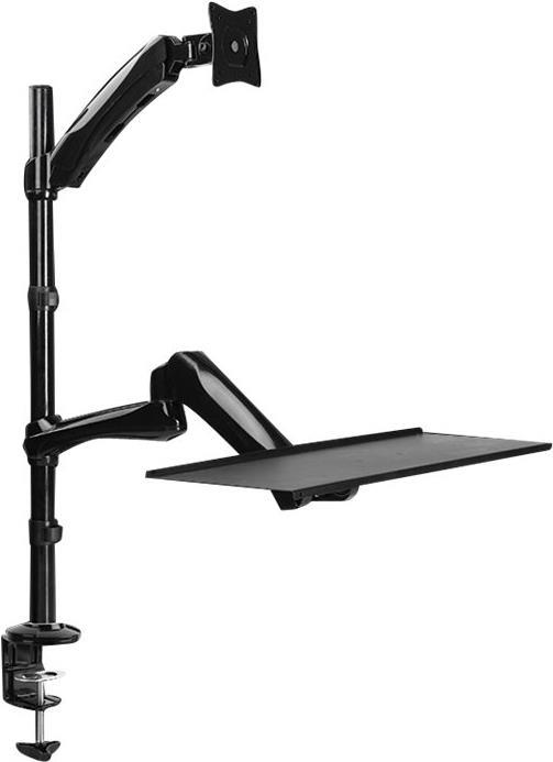 Logilink SIT stand workstation - table holder for monitor    keyboard (adjustable arm) - screen size 33-686 cm (13-27)