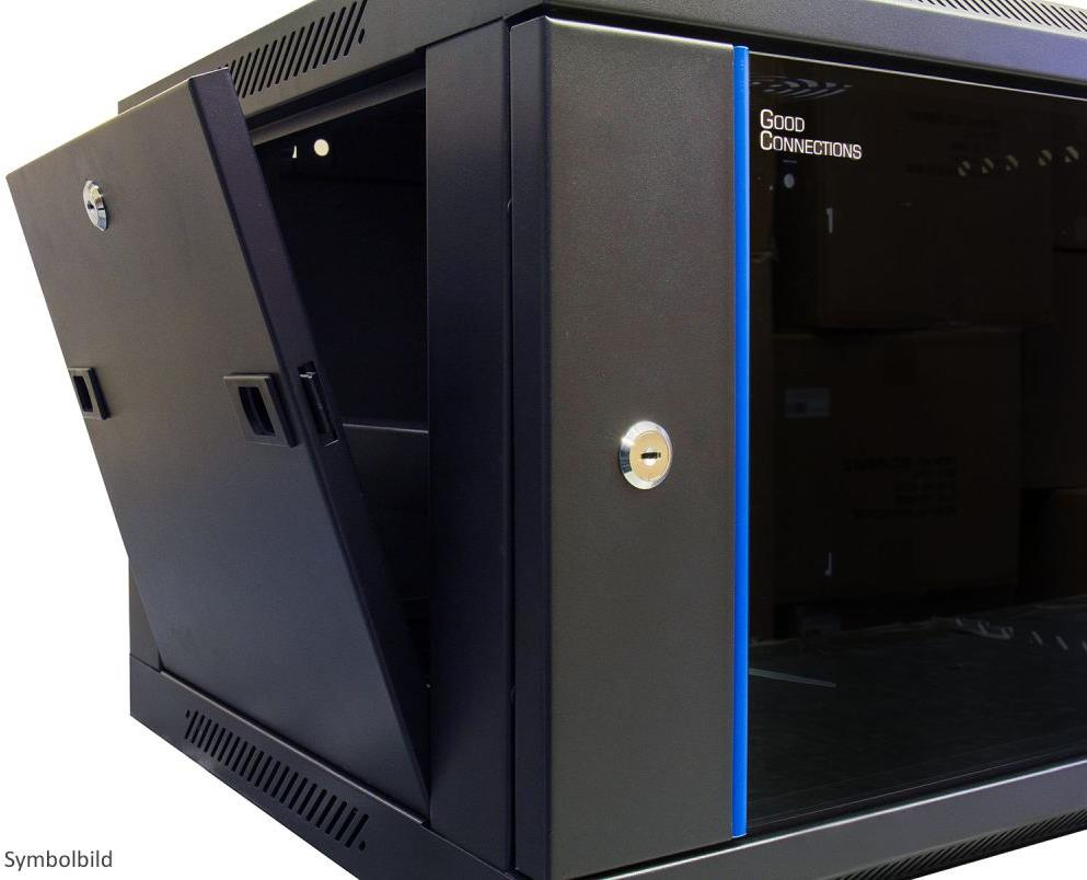 19 wall. 9he. Deep black (RAL9005) 600 x 450mm. Ready assembled. Good Connections (GC-R0007)