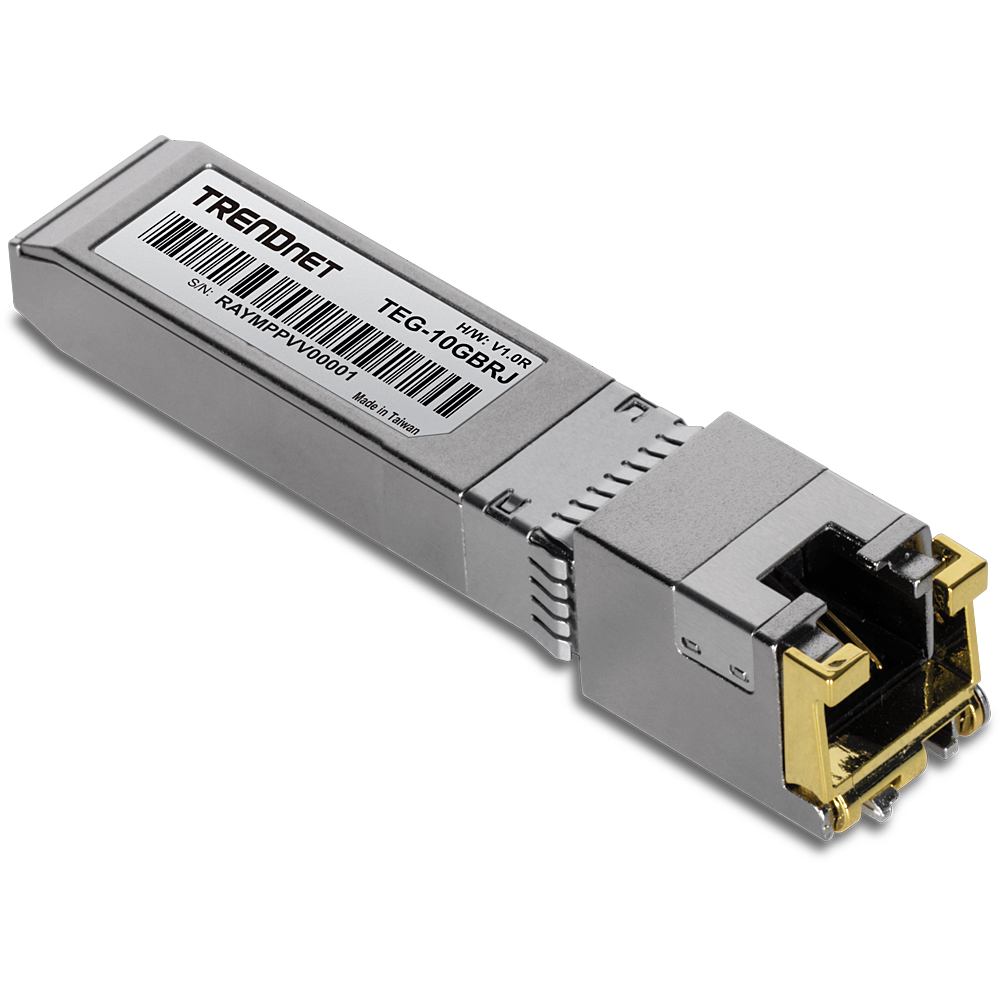 Trendnet TEG 10GBRJ - SFP -Transceiver module - gigen. 5 25 gigen - 1000Base-T. 10GBase-T. 5GBase-T - RJ