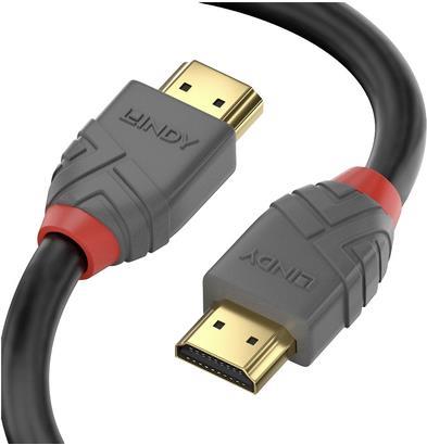 Lindy Anthra Line - HDMI with Ethernet cable - HDMI (M) to HDMI (m) - 20 M - triple insulation - black - round.