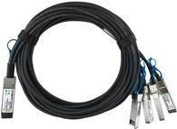 Compatible Amphenol NDAQGJ-0005 BlueLan� Passive 100gbase-CR4 QSFP28 on 4x25gbase-CR SFP28 Direct Breakout cable. 5m. AWG26 (NDAQGJ -,0005-BL)
