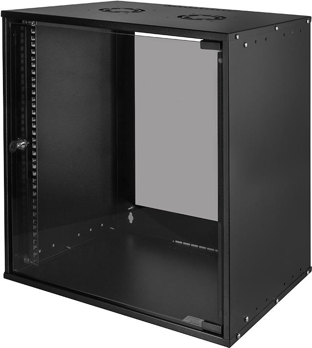 Logilink 48.30cm (19) wall distributor Eco. 12 He. Mounted. Black (RAL 9005). From 0.8 mm steel sheet. Glast�R with cylinder - 1 ST