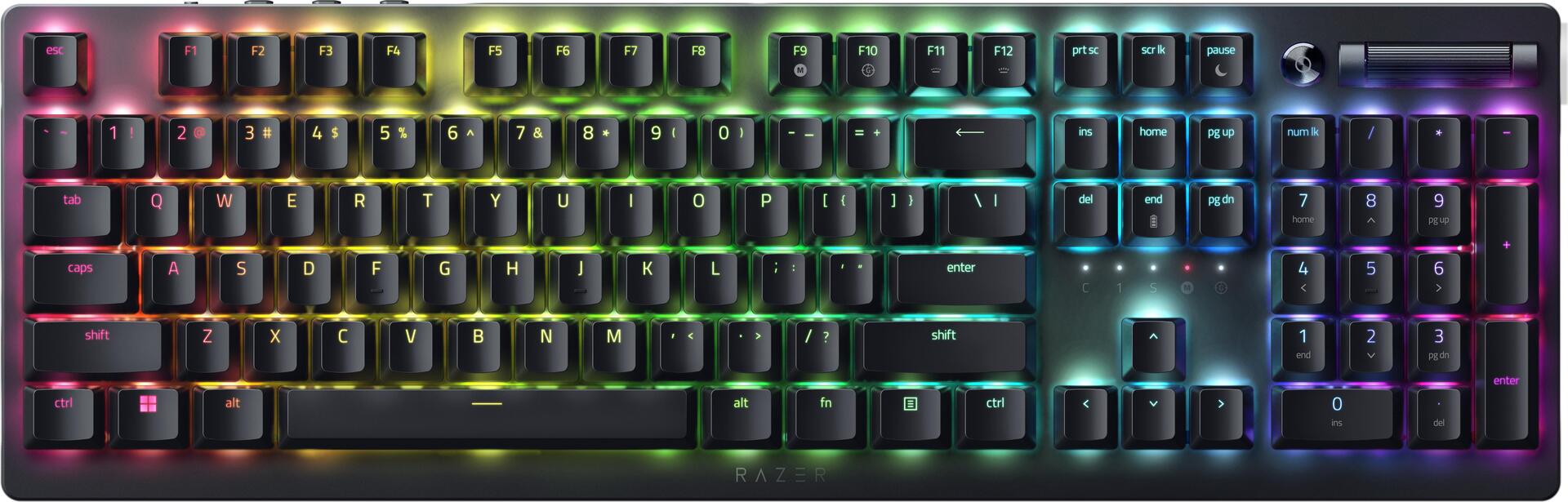 Razer gaming keyboard Deathstalker V2 Pro RGB LED lighting. USA.