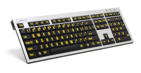 Logickeyboard LKB-LPrntyb-Ajpu USB Franz�sisch black - silver (LKB-Lprnyb-Ajpu-Fri)