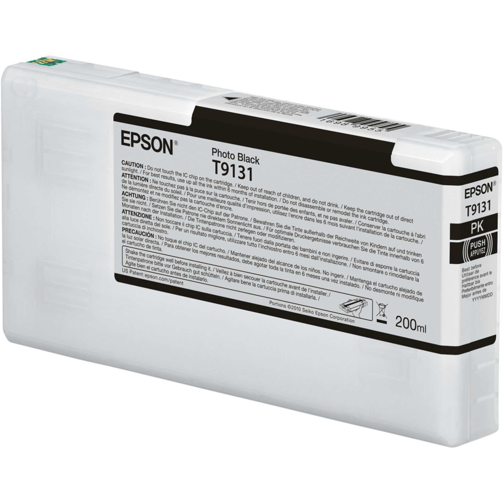 Epson T9131 - 200 ML - photo black - original - ink cartridge - Surecolor P5000. SC-P5000 STD Spectro. SC-P5000 Violet.