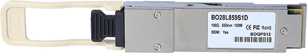 Compatible HPE ARUBA JL309A X151 Blueoptics Bo2859S1D QSFP28 transceiver. 100gbase-SR4. Multimode Fiber. 4x850nm. Meters.