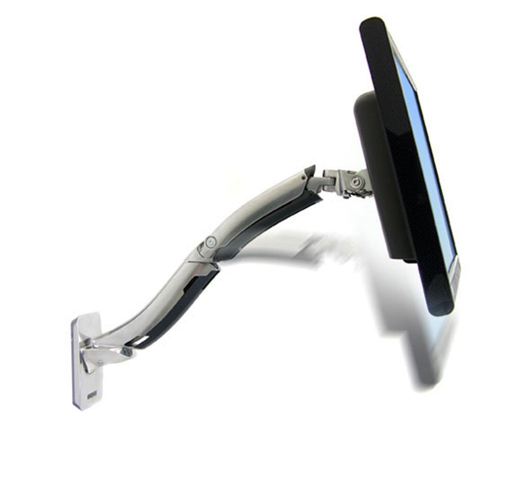 Ergotron Wall Wall Mount LCD ARM - fastening kit (joint arm. Table holder. Flat bracket F�r adapter plate) F�r LCD display - aluminum steel - polished aluminum