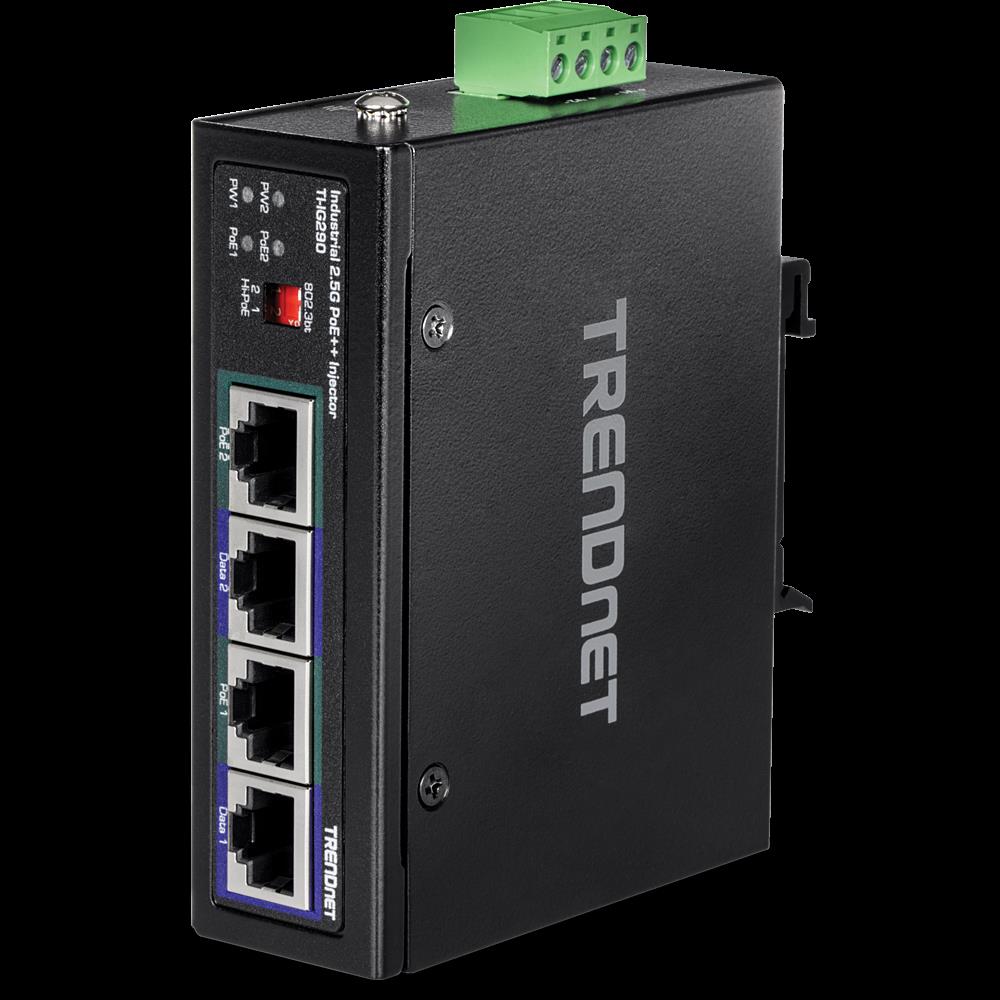 Trendnet Ti-IG290 - Power injector (DIN rail mounting possible) - 25g. Industrial - 95 Watt - output connection 2