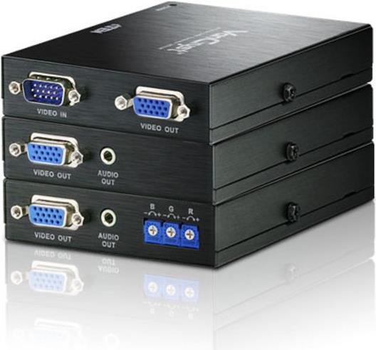 ATES Vancryst VE170 CAT 5 Audiovideo Extender and Receiver units - extension for video audio - to 300 M (VE170-AT-G)
