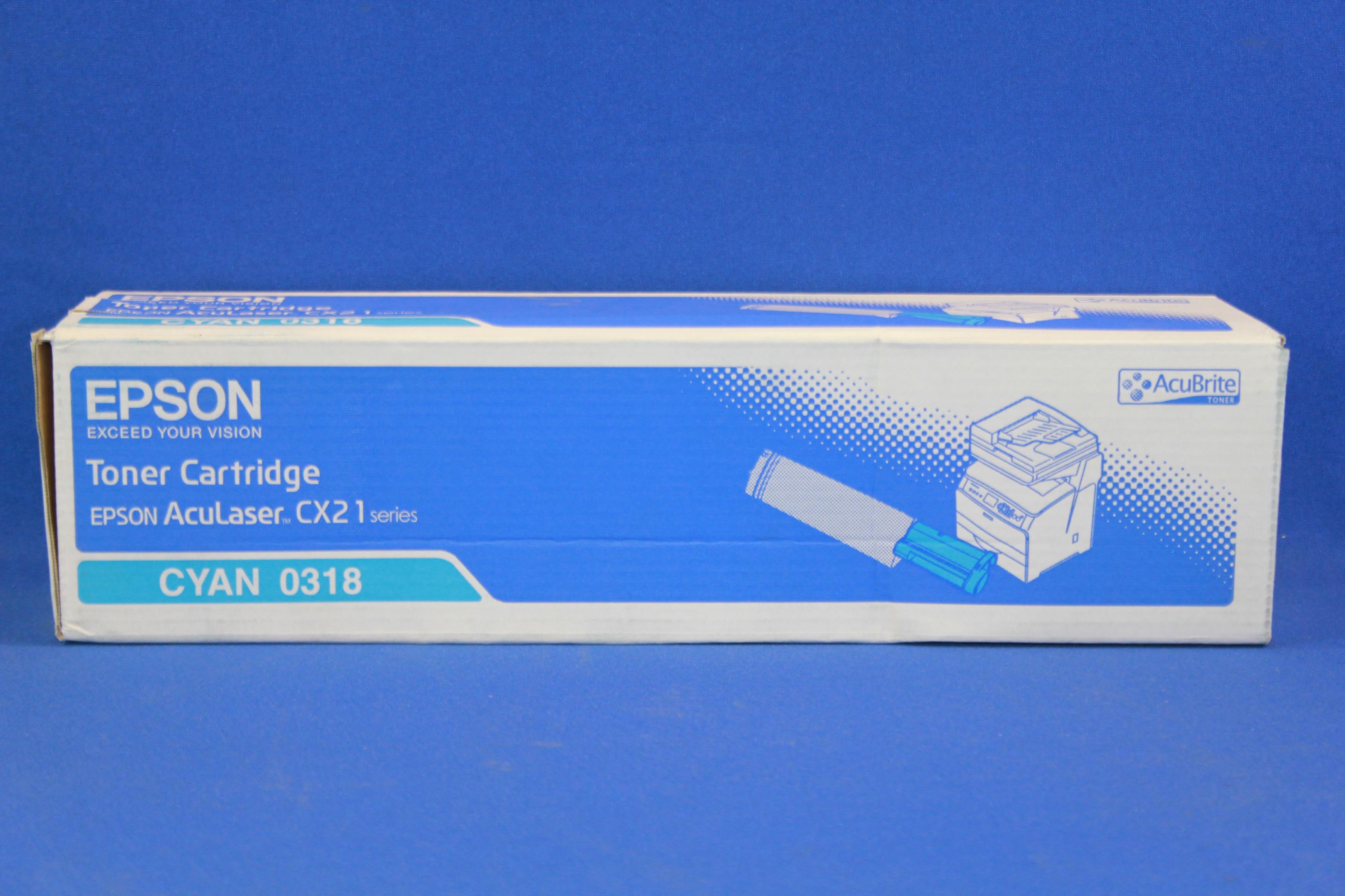 Epson C13S050318 - toner cartridge - 1 x cyan - for aculaser C1100. CX21NF (SO50318)