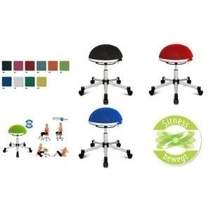 Topstar stool Sitness Half Ball. Apple size seat hoth 530 - 660 mm. Seat diameter 400 mm. Stepless (SH17 BB5)
