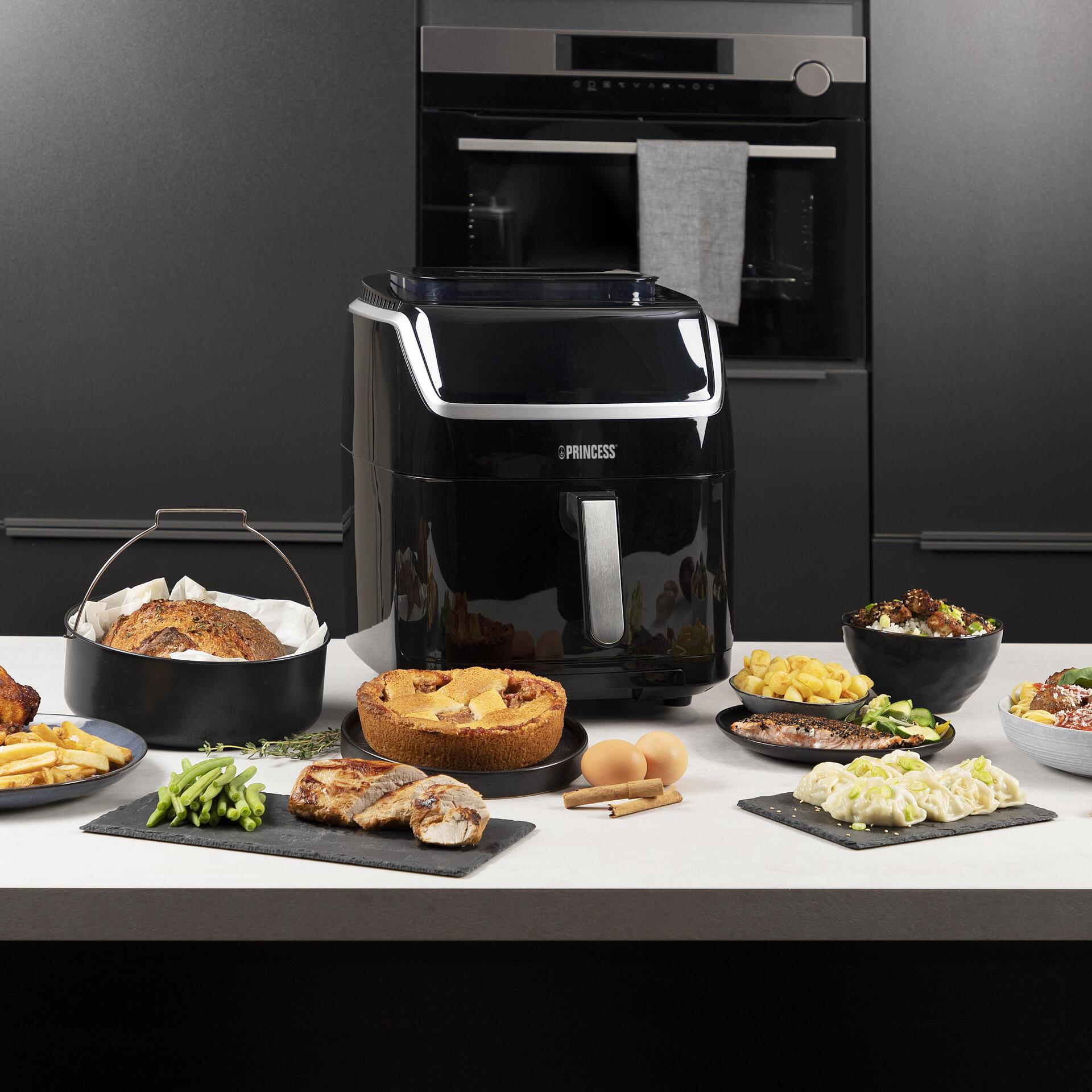 Princess 182080 steam fryer - hot air fryer - 6.5 L - 40 �C - �C - 9 person (s) - 60 min (0118208001001)