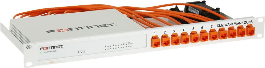 Rackmountit RM-Fr-T10 - rack assembly set - RJ-45 11 - RAL 9003. Signal White - 1U - 483 cm (19) - F�R Fortinet